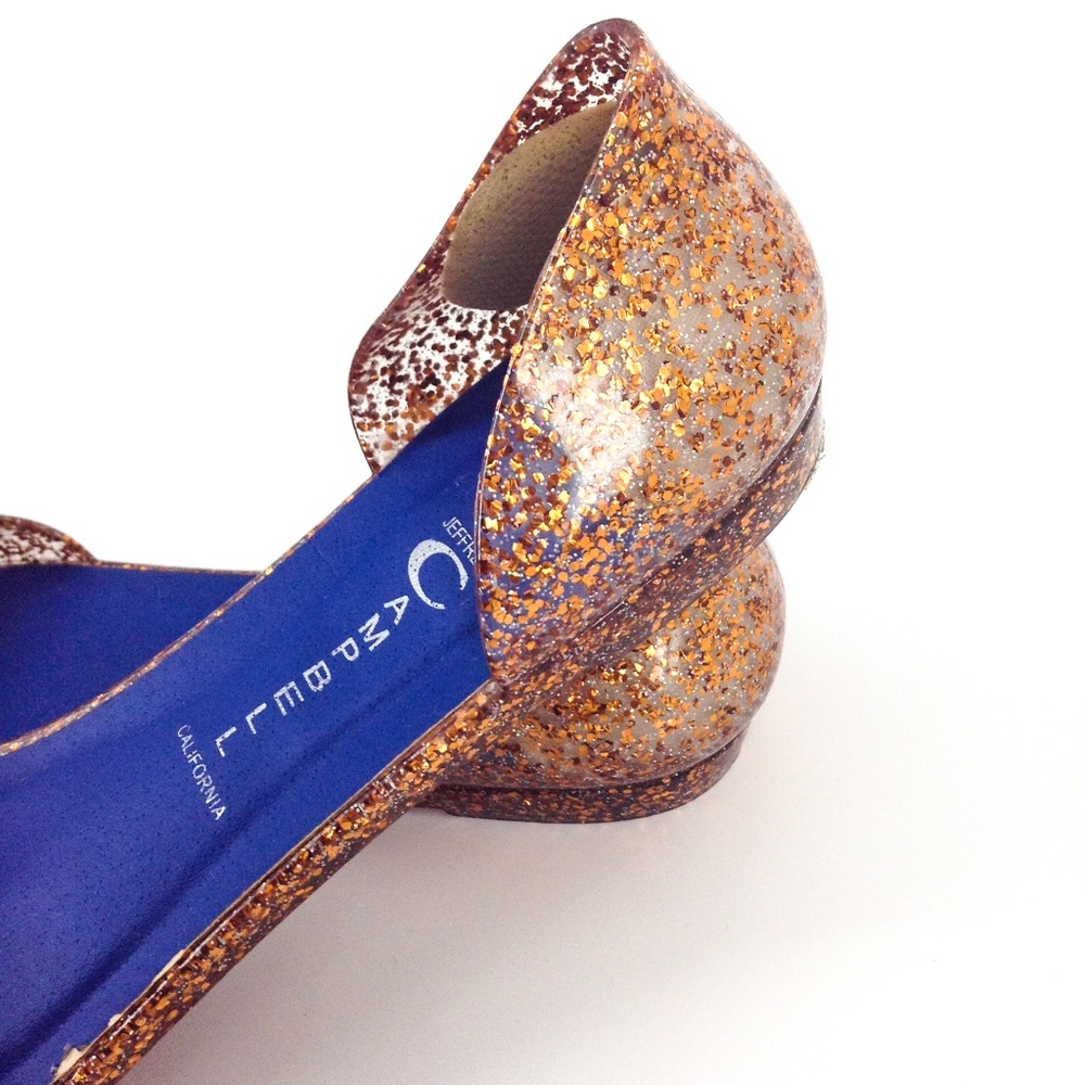 JEFFREY CAMPBELL Jelly Love D'Orsay Orange Flats Size 8 - Picture 6 of 8